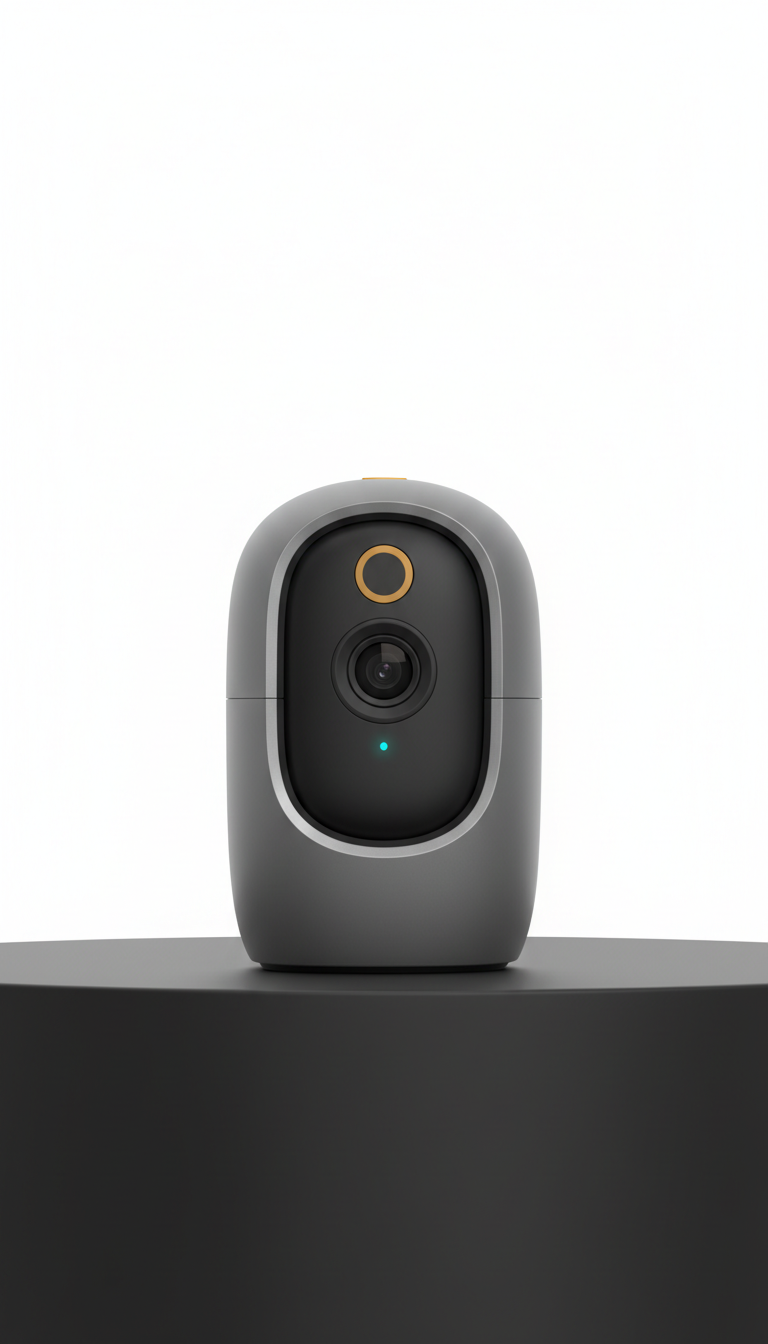 Compact Indoor Security Camera with Magnetic Base